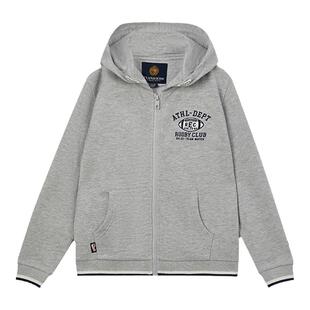 eland kids衣恋童装男童女童卫衣春秋休闲学院风刺绣棉质连帽外套