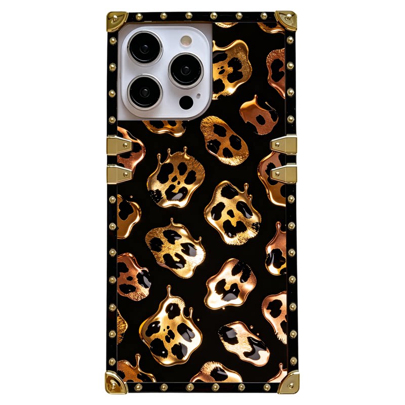 贵气豹纹iPhone17手机壳轻奢风