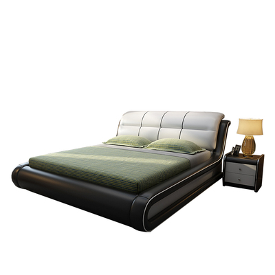 主卧意式风双人床皮床