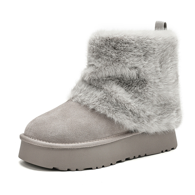 达芙妮厚底雪地靴秋冬保暖