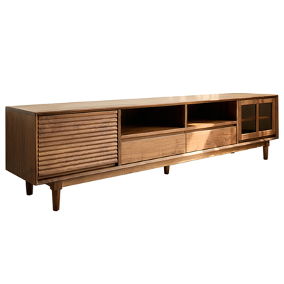 北美黑胡桃实木茶几电视柜组合