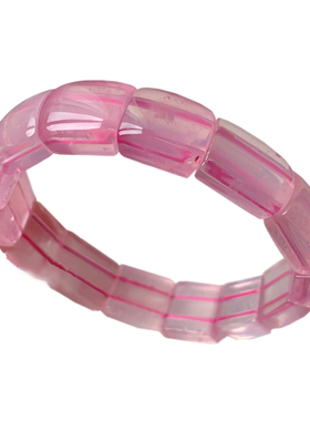 天然莹润马粉水晶手排马达加斯女