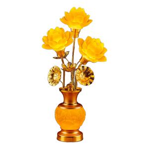 供佛琉璃莲花灯佛前神台供灯led长明灯观音菩萨供灯家用插电佛灯
