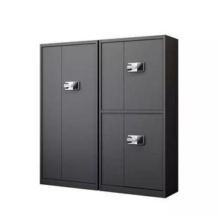 黑色电子保密柜办公室密码文件柜指纹锁资料档案柜加厚铁皮保险柜