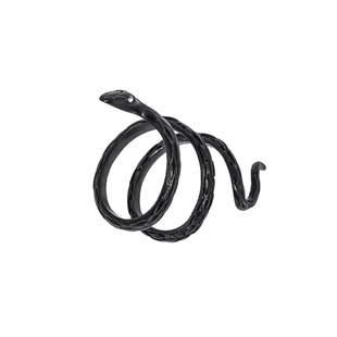 【迪丽热巴同款】BLACKHEAD/黑头蛇形戒指朋克小众尾戒钛钢520