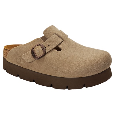 FOSA女士软木半拖鞋真皮勃肯鞋