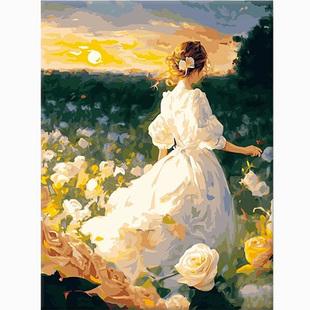 数字油画diy填色手工填充人物手绘客厅装饰仙境爱丽丝画画油彩画