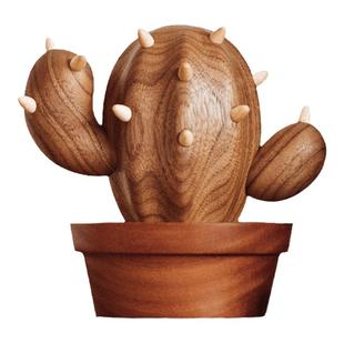 仙人掌首饰收纳盒桌面原上城原创设计摆实木摆件轻奢高端精致礼物