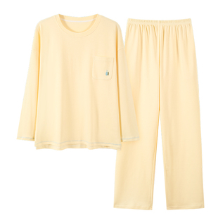 2026年新款柔软纯棉睡衣女款春秋款长袖长裤女士套装家居服可外穿