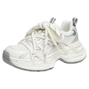 红蜻蜓老爹鞋女款春秋女鞋鞋子百搭厚底增高休闲运动鞋潮酷小个子