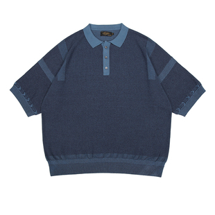Secondorder SS22 Knit PoloShirt 复古精梳棉落肩宽松短袖Polo衫