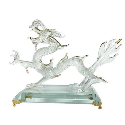 水晶十二生肖动物龙蛇工艺品摆件