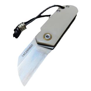 收藏把玩EDC 水果刀牛骨 口袋钥匙刀折叠刀迷你锋利14C28N 快递刀