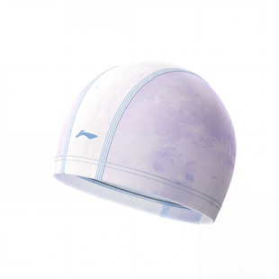 李宁泳帽布帽女款长发加大防水不勒头布料游泳帽成人大头围高颜值