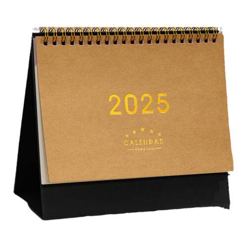 2026年台历新款牛皮纸2025年新款日历复古创意办公桌面摆件简约ins风记事本大号倒计时打卡计划表马年月历