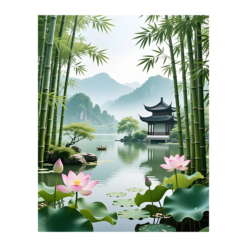 简约小清新浴帘浴室卫生间防水浴帘速干免打孔遮挡帘洗澡防水帘