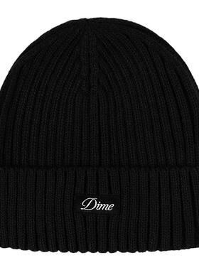 Dime Cursive Fold Beanie 24AW 贴布logo保暖针织帽简约男女冷帽