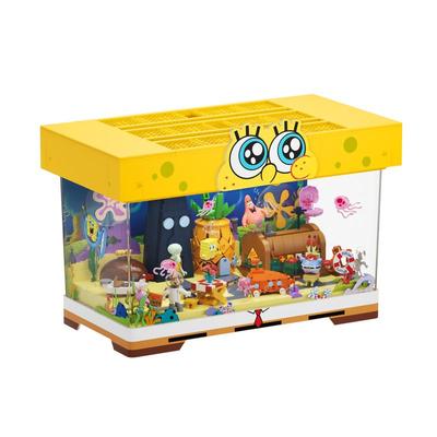 【圣诞礼物】AREAX砖区积木海绵宝宝比奇堡蟹堡王菠萝屋拼装玩具