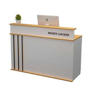 简约收银台店铺小型服装店美甲理发母婴店美容院吧台桌前台接待台