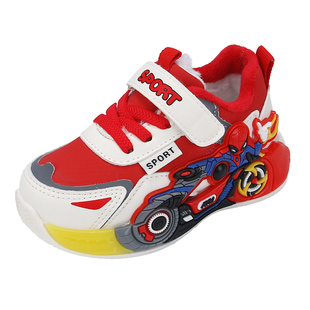 男童运动鞋加绒蜘蛛侠保暖棉鞋2025冬季新款儿童休闲鞋小童宝宝鞋