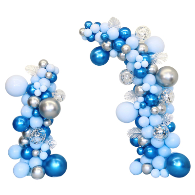 周年庆蓝色开业店庆布置气球拱门