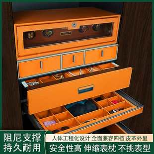 衣柜摇表器指纹密码 皮革衣柜拉篮衣帽间五 抽屉保险箱保险柜抽屉式