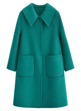 裁剪纸样双面绒大衣服装样板图纸
