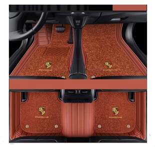 适用保时捷718汽车脚垫Cayman卡曼Boxster博克斯特全包围地垫真皮