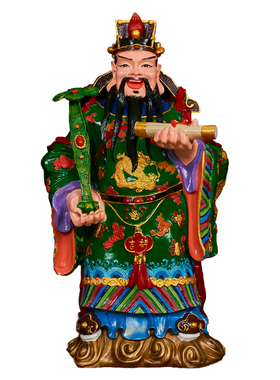 彩绘黄铜福禄寿三星摆件