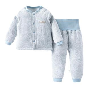 婴儿保暖内衣套装宝宝棉衣冬季夹棉分体儿童加厚棉袄男童女童冬装