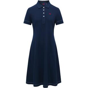 Navigare意大利小帆船防蚊短袖连衣裙女26夏季新款高腰修身Polo裙