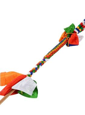 闯隆尼泊尔五色财神幡民族风摆件