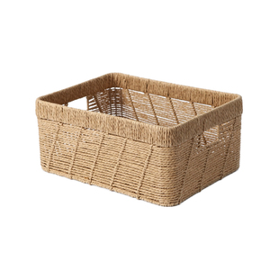 编织收纳筐家用篮子手工零食筐子桌面收纳篮杂物储物筐衣服置物筐