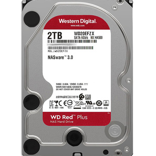 WD/西部数据 WD20EFPX 2T红盘Plus垂直 3.5寸NAS网络存储 2TB硬盘