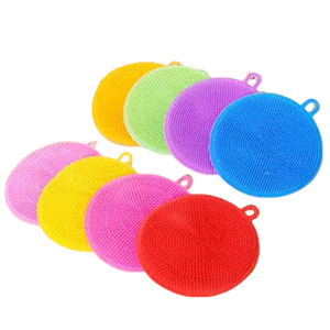 软胶洗碗布隔热去污软胶厨房洗碗刷 清洁刷多功能瓜果蔬菜圆形