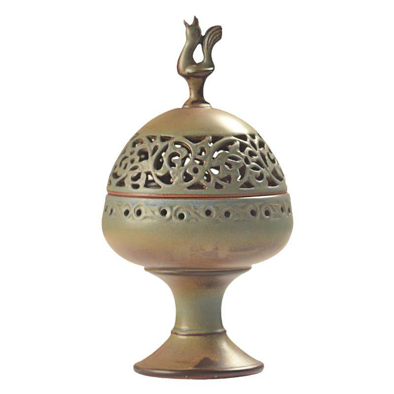 古风博山香炉家用檀沉香熏盘香炉茶室内香道家居饰品客厅桌面摆件