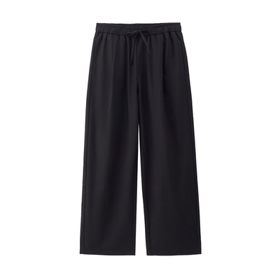 佐丹奴宽松长裤压褶西裤松紧腰