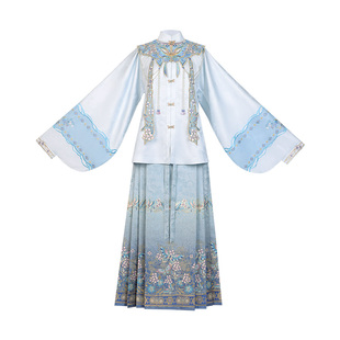 【重回汉唐云梦迷蝶】原创竖领对襟袄马面裙云肩套装明制汉服女装