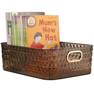 儿童绘本收纳盒透明牛津树书本书籍书架书桌桌面整理神器置物架柜