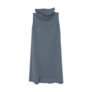 野昭2023寥寥03.点滴慵懒简穿宽松宽堆堆领无袖显瘦微弹舒适长裙