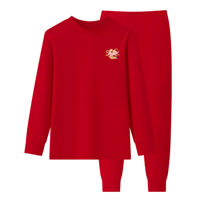 红豆儿童本命年纯棉保暖内衣