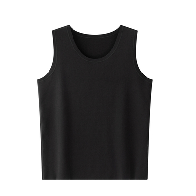 半墨大码男装无痕德绒保暖背心男秋冬加肥加大秋衣打底衫保暖内衣