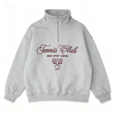 网球服美式套头卫衣休闲宽松