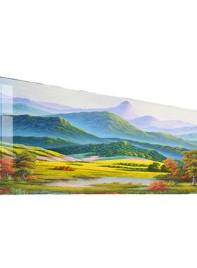 现代田园风景客厅装饰画单联招财挂画办公室山水画卧室壁画水墨画