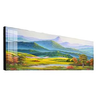 现代田园风景客厅装饰画单联招财挂画办公室山水画卧室壁画水墨画