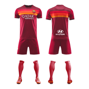 罗马队托蒂球衣足球服套装男定制客场运动比赛训练队服印字女儿童