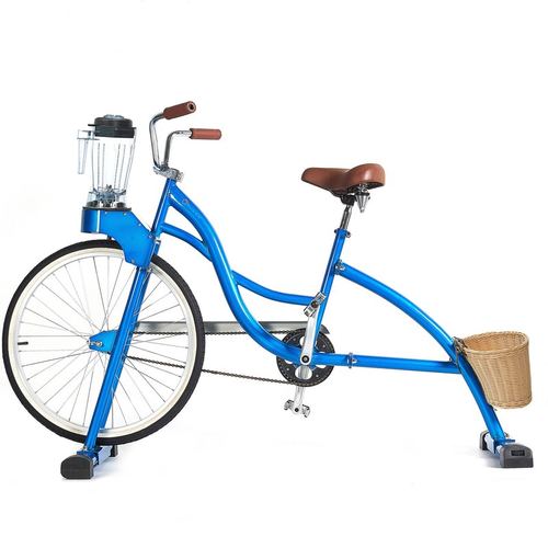 易喜EXI娱乐设备跨境工厂暖场蓝色沙冰机装置单车榨汁机