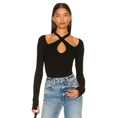 上装revolve绑带时尚小众性感