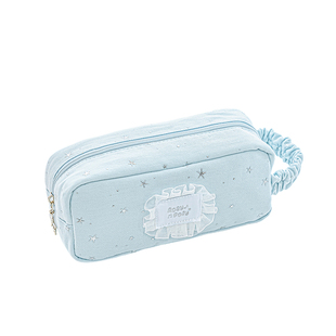 RosyPosy柔设星星花边笔袋高颜值ins风文具袋甪大容量便携收纳简约多功能透明痛笔袋女生小众韩系文具收纳袋