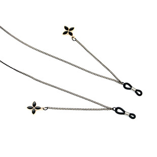 眼镜链条挂脖女潮吊坠复古爱心十字架挂绳男防摔墨镜链子珍珠挂链